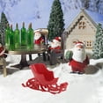 thumbnail image 3 of Miniature Red Plastic Sleigh Figurine for Festive Holiday Decor on Desks or Shelves 4.5 inches, 3 of 8
