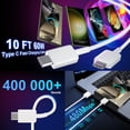 thumbnail image 4 of Cargador rápido Samsung, tipo C, 25 W, con cable de 10 pies, negro, 4 of 7
