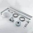 thumbnail image 6 of 85.82'' H Temperature Controlled Freestanding Outdoor Shower with Detachable Shower Head and Footwash Spout, Polish Chrome, 6 of 6