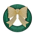 thumbnail image 2 of 24" Pre-Lit Outdoor Christmas Wreath with Golden Bow, 200 LED Lights & Remote Control, Weather-Resistant for Front Door, Porch, Yard & Indoor Holiday Decor, 2 of 9