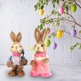 thumbnail image 2 of 2 uds decoración de conejo de paja, decoración de de Pascua, decoración de primavera de conejos, estatua de pareja para fiesta, cocina,, 2 of 6