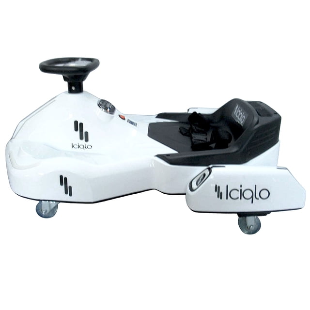 Go Kart Electrico Para Niños Giro 360° Luz Bluetooth Iciqlo Color Blanco