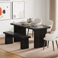 thumbnail image 4 of Tribesigns 47-Inch Wooden Dining Bench with Sturdy MDF Frame, Modern Black Kitchen Bench for Entryway, Hallway, Bedroom, 4 of 5