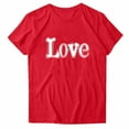 thumbnail image 5 of Fnooota Valentine's Day T-shirts for Women, Crew Neck Casual Summer Pullover Short Sleeve Tops Red Size M, 5 of 5