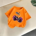 thumbnail image 4 of RMGVDSD Girls T Shirts Summer Fashion Graphic T-Shirt Short Sleeve Crewneck Tops Loose Casual Tees Shirts for Kids 6-8 Years, 4 of 5