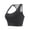 Black, variant on Women's Sports Bras Plus Size Medium Under $5 Solid Color Thin Style Ventilate No Buckle Bra Without Steel Rim