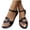 Black, variant on hoksml Women's Sleek Strappy Flat Shoes, Elastic Slingback Open Toe PU Leather Shoes for Summer Casual Wear Black White