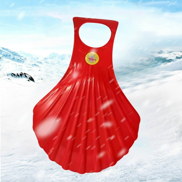 Red Safe Snow Sled Kids Sledge Winter Toboggan Outdoor Sport Skiing Board For Kids