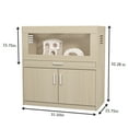 thumbnail image 6 of Pefilos 33" Wooden Hamster Cages, Guinea Pig Hutch with Independent Storage Cabinet, Small Animal Pet House for Indoor, Dark Beige, 6 of 7