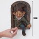 thumbnail image 4 of Elf Out The Door Tree Hugger,Mini árbol de jardín Gnomo Escultura de árbol caprichoso Jardín Mirilla Arte de patio Escultura de árbol caprichoso Decoración de jardín ER, 4 of 7