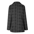 thumbnail image 5 of Womens Casual Blazers 2023 Pejock Open Front Long Sleeve Work Office Jackets Blazer Solid Long Sleeve Lapel Button Cardigans Blazers Black Plaid XL (US Size:10), 5 of 5