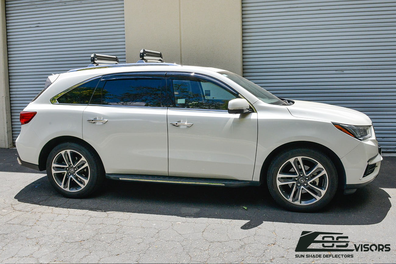 Details about   For 07-13 Acura MDX JDM MUGEN Tape-On SMOKE TINTED Sun Shade Rain Deflectors