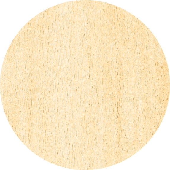 Ahgly Company Indoor Round Solid Brown Modern Area Rugs, 5' Round