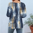 thumbnail image 6 of Jsaierl 3/4 Length Sleeve Womens Tops Plus Size Crew Neck Shirts Retro Graphic Petite Blouses Work Elegant Tunic Top S-5XL, 6 of 7
