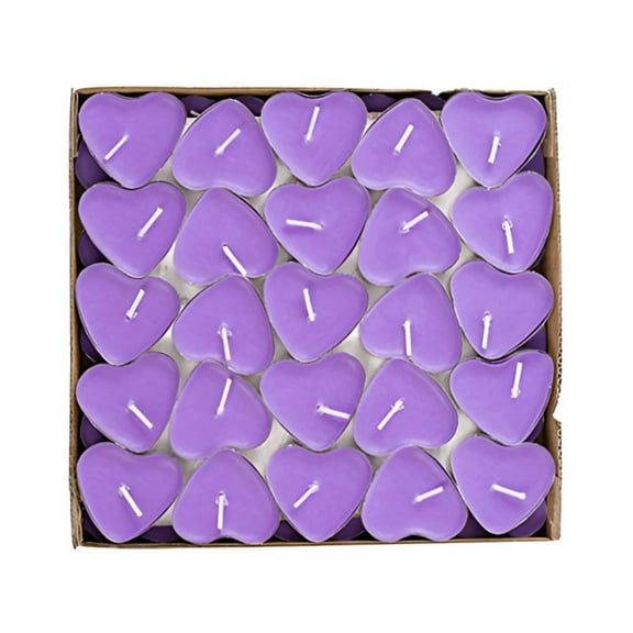 Tea Lights Candles Set - 50 Pcs Heart Candles, SSNTSY Unscented Candles for Proposal, Anniversary, Romantic Night, Wedding Decor