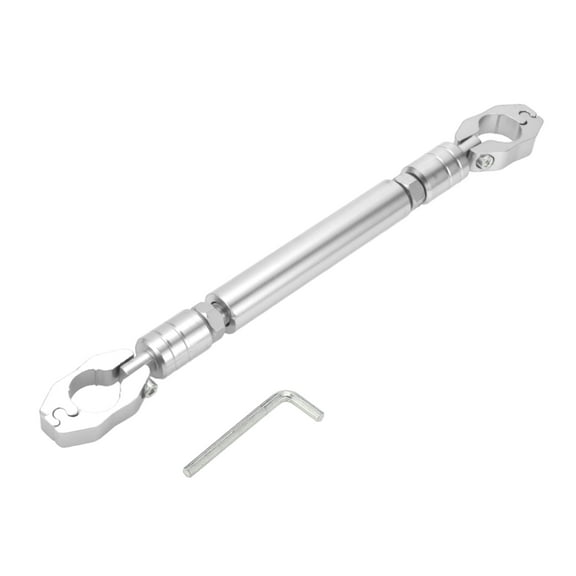 Unique Bargains Motorcycle Balance Bar Adjustable Handlebars Motor Bike Handlebar Silver Tone with Small Wrench 1 Set