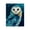 Cerulean Blue Owl Portrait, variant on Stupell Industries Modern Blue Bunny Among Leaves Black Framed Giclee Art, 11 x 14, by Franklyn Gregory