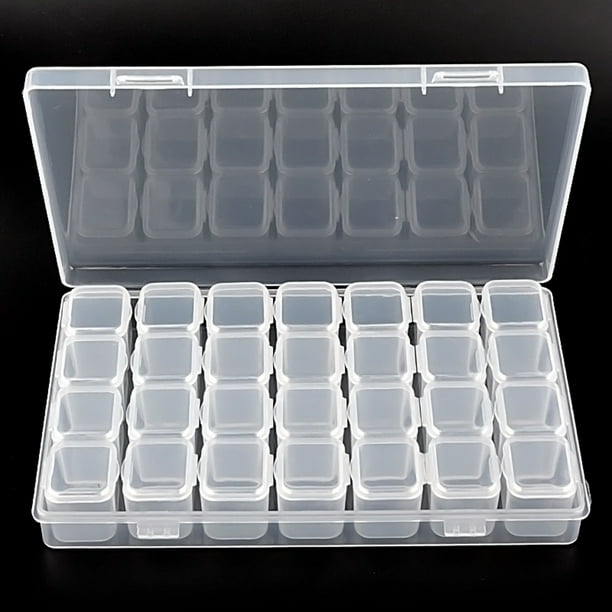 Storage Box Jewelry Organizer 28 Compartments Container Bead Holder Case