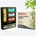thumbnail image 7 of PrimeNex Ziplock Bag organizer, Ziplock Foil and Plastic Wrap Dispenser with Cutter, 6 in 1 Bamboo Kitchen Drawer Plastic Bag Food Baggie Organizer for Gallon, Quart, Sandwich, Snack (Black), 7 of 7