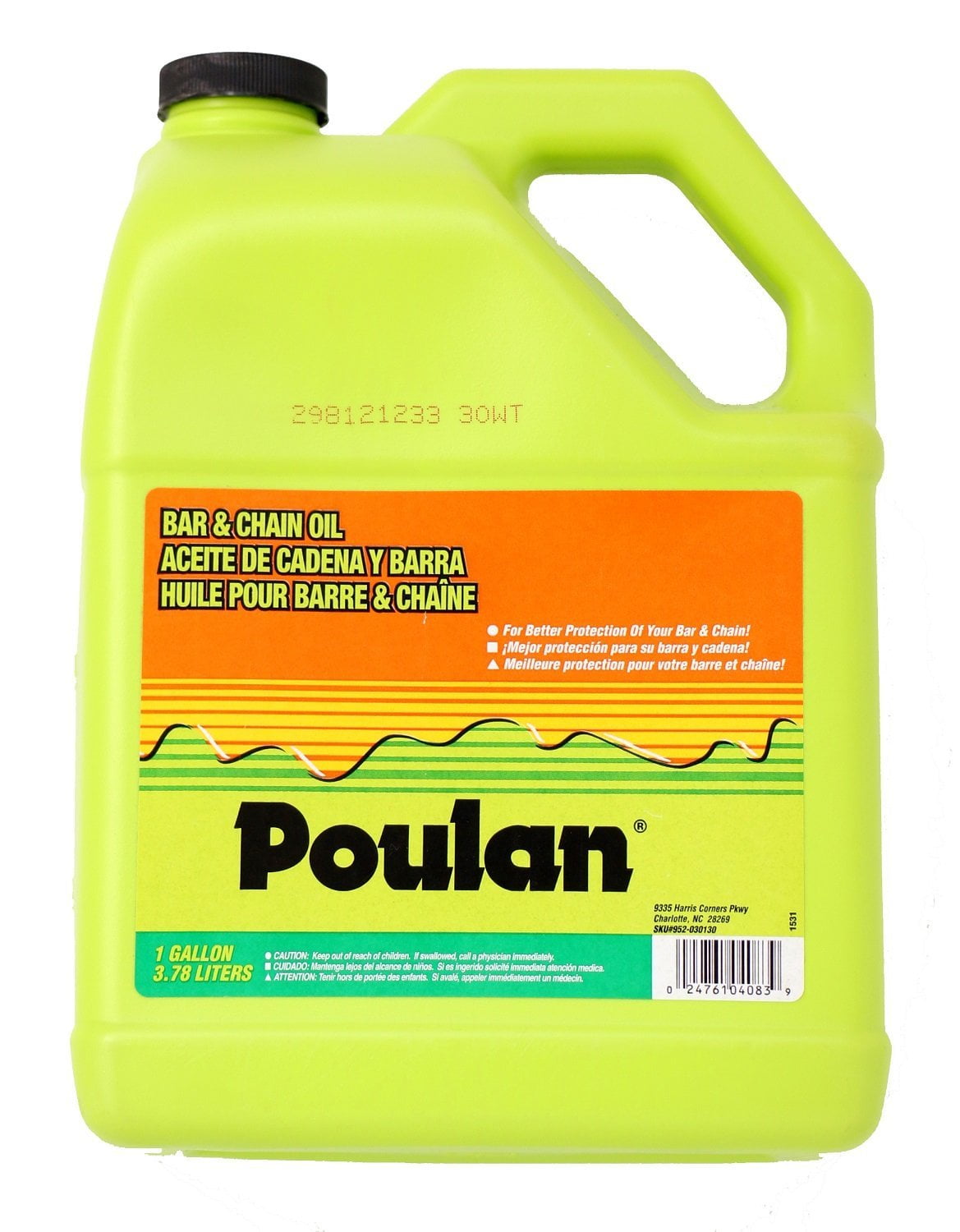 Poulan 952030130 Bar and Chain Oil, 1Gallon