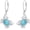 Crab, variant on 925 Sterling Silver Crab Leverback Earrings with Turquoise and CZ, Secure Sea Animal Dangle Hoop Earrings, Cancer Zodiac Jewelry Gifts for Women Mom