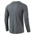 thumbnail image 5 of Zedker Men's Long Sleeve Henley Shirts Cotton 3-Button Fall Casual T-Shirts Solid Color Soft Basic Tops for Men, 5 of 7