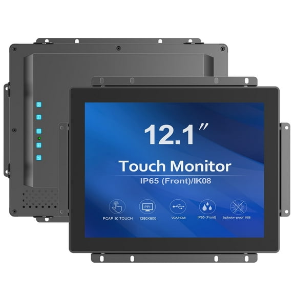 GreenTouch 12.1 Inch 1000 Nits High Brightness Display Open Frame LCD Touch Screen Monitor,1024 x 768,Black