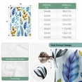 thumbnail image 6 of Blue Yellow Leaves Tie Up Curtains for Windows, Adjustable Balloon Window Shades, Spring Botanical Leaf Farmhouse Watercolor Kitchen Window Treatments Farmhouse Short Curtains with Rod Pocket 42"x45", 6 of 8