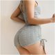 thumbnail image 5 of Gibobby Conjunto de entrenamiento para mujer Trajes de entrenamiento para mujeres Conjuntos de mallas de yoga de cintura alta con sujetador deportivo sin cost(Gris,M), 5 of 5