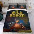 thumbnail image 4 of El Robot Salvaje Conjunto de sábanas temático, trío de piezas, cómodo y amigable con la piel, diseño único, regalo de decoración para el hogar para familiares, amigos y fans, 90 cm * 190 cm, 4 of 6