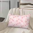 thumbnail image 5 of Fuzoiu Rabbit And Peach Print Fuzzy Pillowcases, Super Soft Pillow Case Cover with Zipper for Bedroom, Sofa, Couch,Cozy Pillow Shams for All Seasons-14"x20", 5 of 6