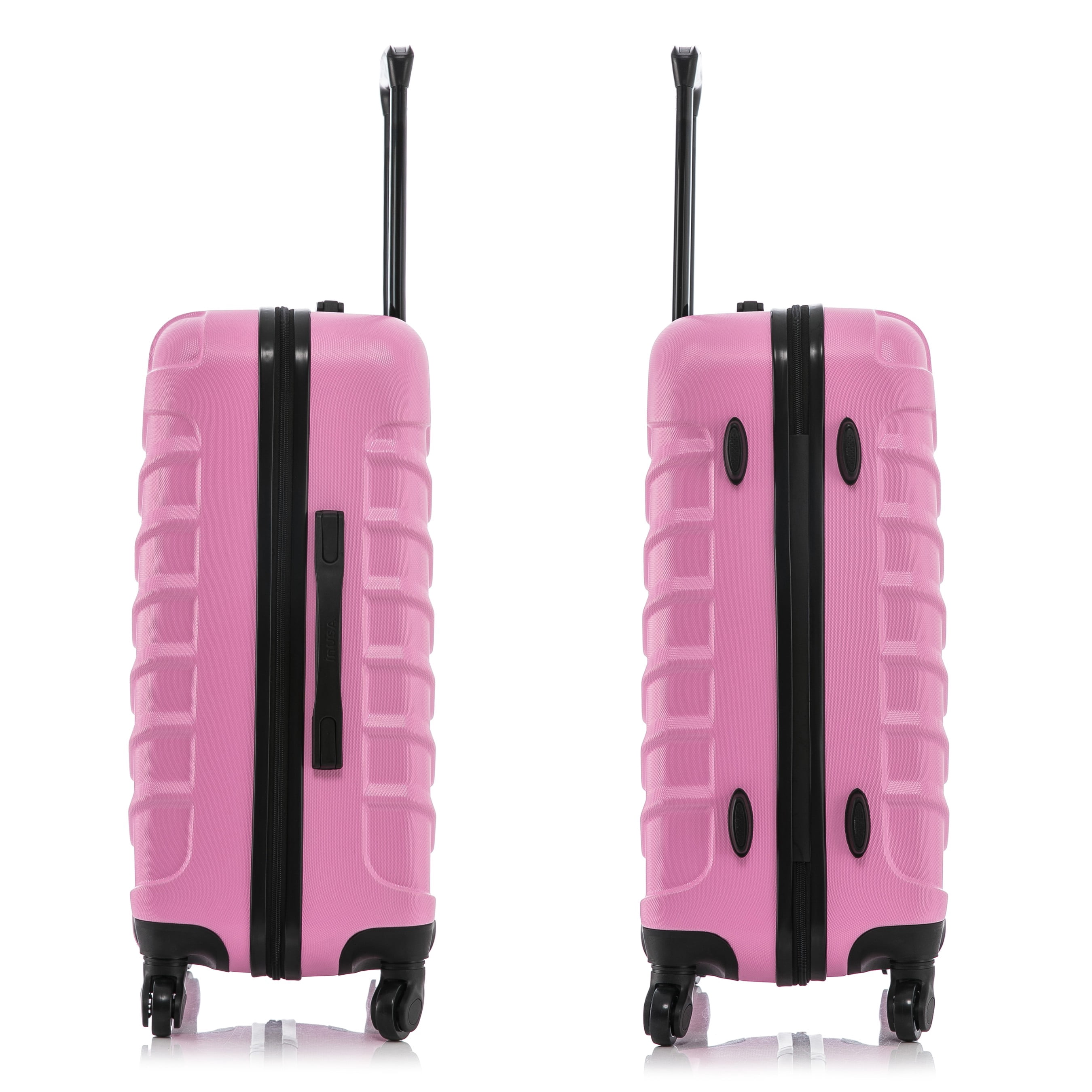 InUSA Endurance 24" Hardside Lightweight Luggage with Spinner Wheels, Handle, and Trolley, Pink