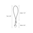 thumbnail image 2 of Uxcell 100Pcs Lobster Clasp Cords Clasp Strap Lanyard Charm Short Finger Rope for Cellphone Cases Keychain Black, 2 of 6