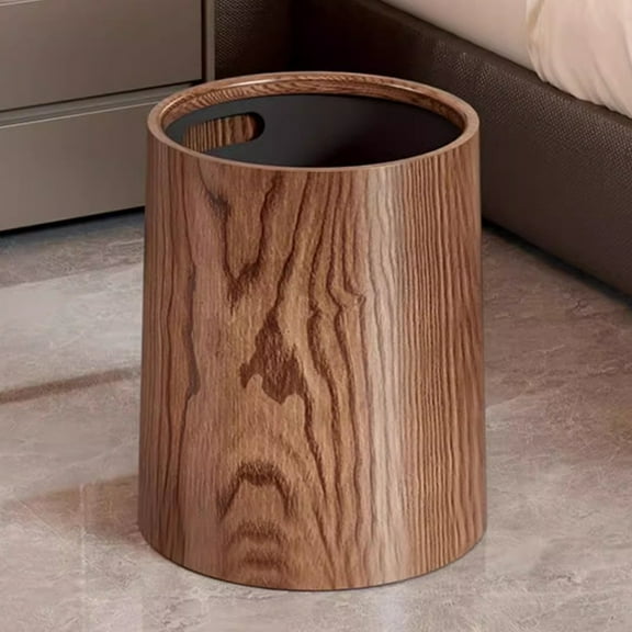 Soimiss Bathroom Waste Bin Light Brown PP Efficient Waste Disposal Households Bathroom 1Pcs
