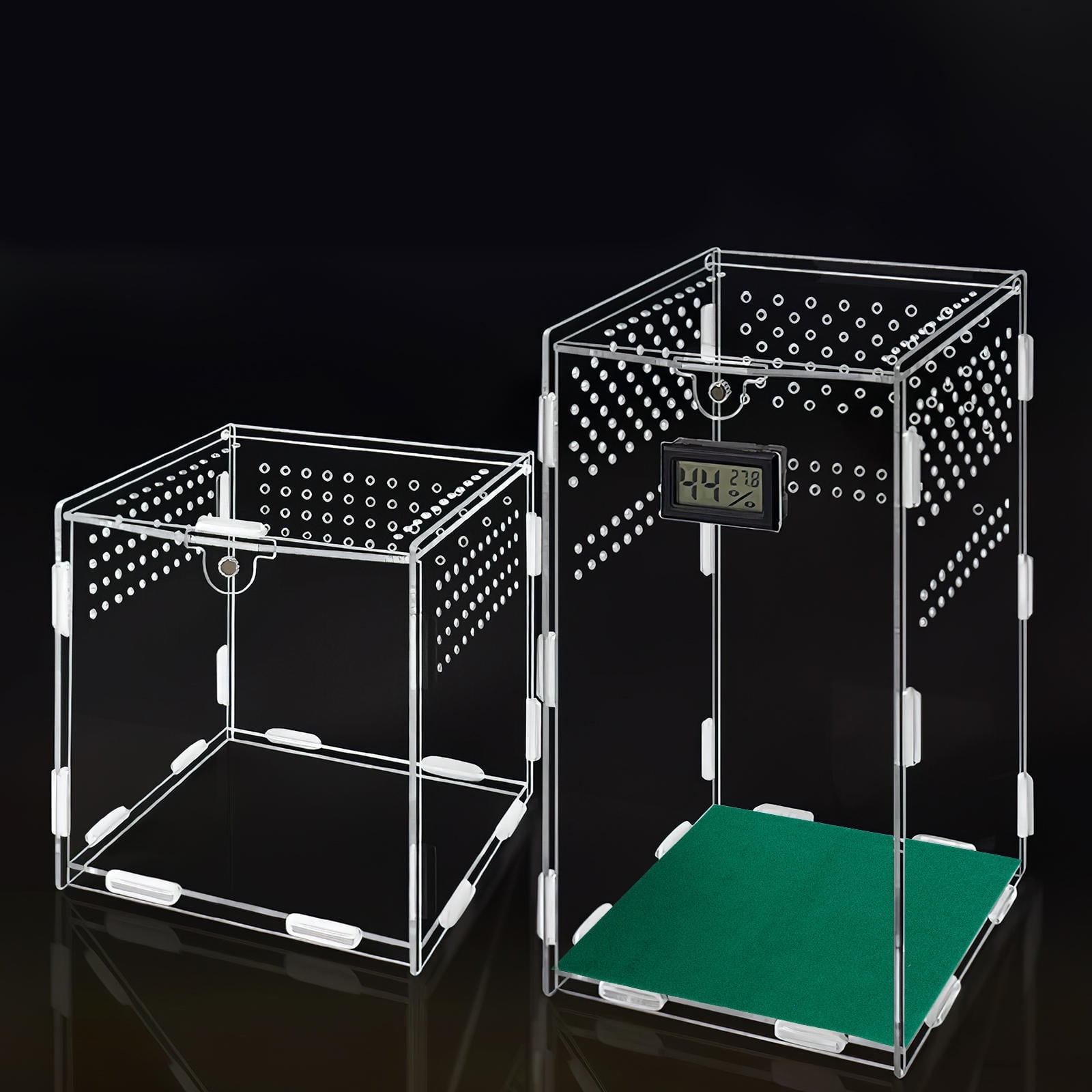 MOKKHNB 4Pcs Reptile Cage Liner Carpet Mat with Moisture Retention for Turtle Lizard Bedding