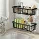 thumbnail image 5 of Organizador para fregadero de cocina con bandeja de drenaje automático | Portaesponjas y cepillos | Barra para colgar toallas | No requiere montaje | Blanco, gris o negro, 5 of 6