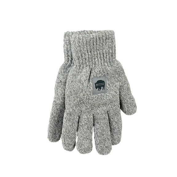 Buffalo Outdoors Workwear Men's Thermal Knit Glove, Grey, One Size