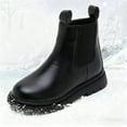 thumbnail image 2 of Black Girls Comfortable Boots With Artificial Leather Build, Warmth For Cold Weather, Winter Design, With Soft Lining And Sturdy Sole, 2 of 9