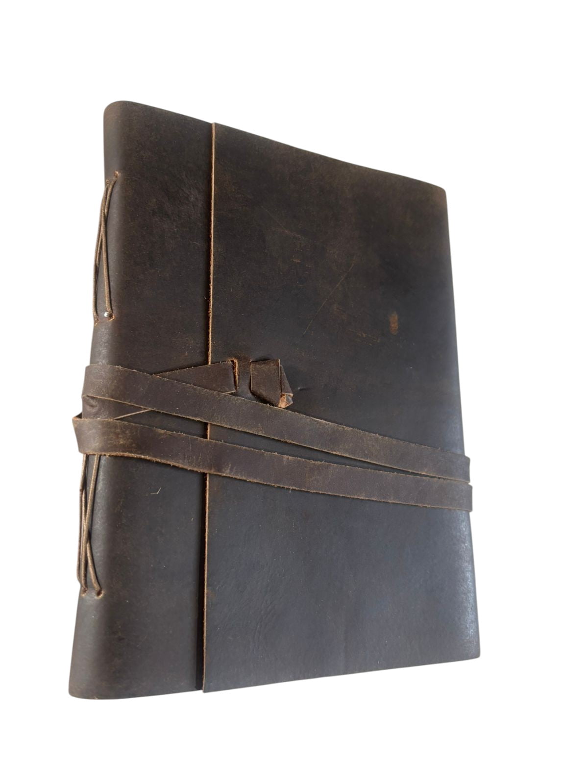 Handmade Leather Journal 6x8 Inches – Vintage Lined Notebook, Wrap Closure Diary, Rustic Writing Journal, Gift for Men & Women
