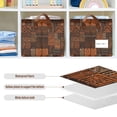 thumbnail image 4 of Yayeee Foldable Storage Basket for Shelves Set of 2 Waterproof Cloth Bins with Handles, Abstract Tribal Pattern, 4 of 7