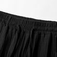 thumbnail image 5 of Dzrciro Capri Pants for Women, Plus Size Cotton Linen Drawstring Elastic Waist Pants with Pockets, Casual Loose Relax Walk Pants 3XL‑5XL, 5 of 7