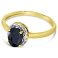 thumbnail image 3 of 14k Yellow Gold Oval Sapphire And Diamond Ring, 3 of 6