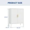 thumbnail image 2 of Metal Storage Cabinets,40" Steel Storage Cabinet with Adjustable Shelves and 2 Doors,Steel  File Cabinet with Handle for Home Office, School, Garage, Utility Room and Basement, 2 of 6