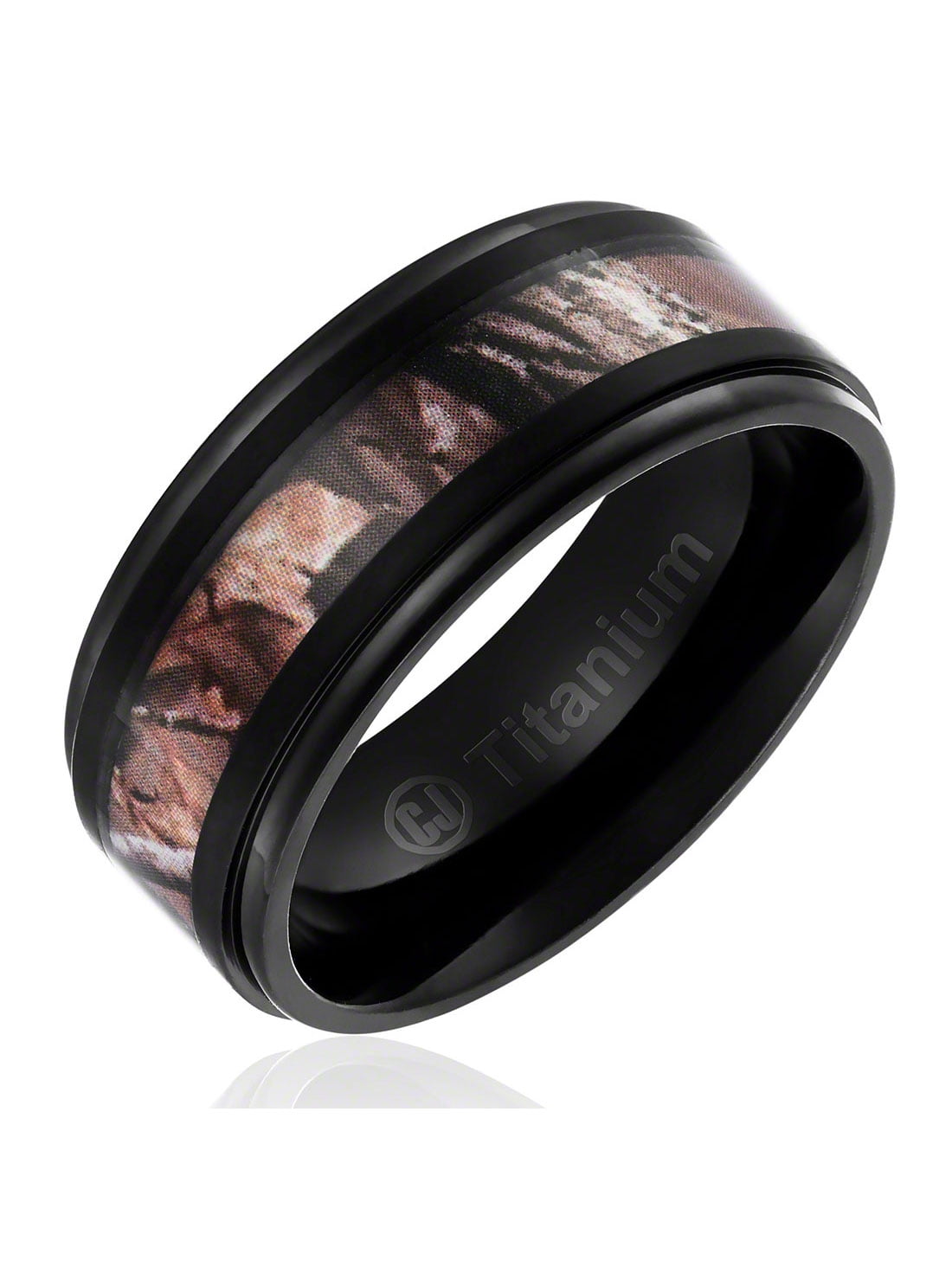 8/6mm Tungsten Carbide Ring Red Forest Camouflage Camo Hunting Band Jewelry