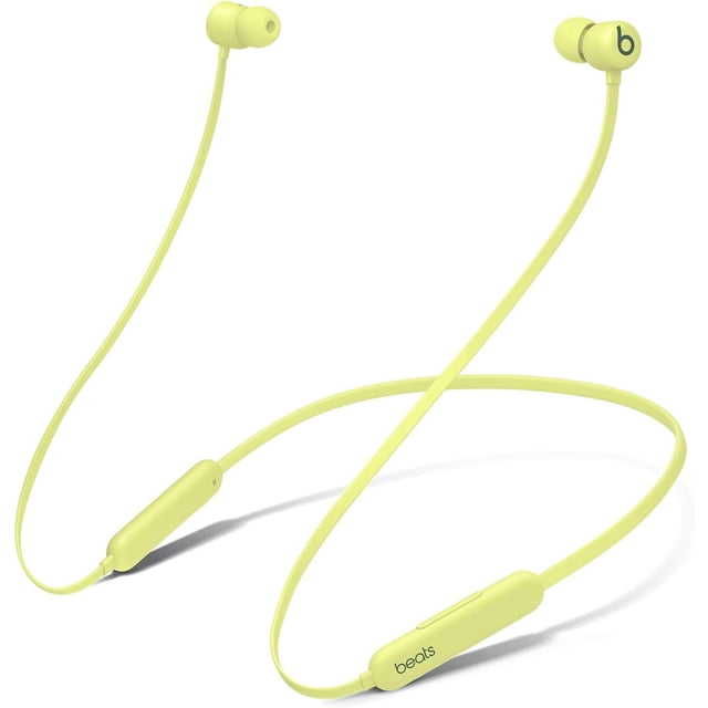 Restored Beats Flex Wireless Earbuds - W1 Chip, Magnetic Earphones, Class 1 Bluetooth, 12 Hours of Listening Time, Built-In Microphone - (Yuzu Yellow)