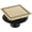Brushed Gold, variant on 4-Inch Square Shower Drain, Brushed Gold Floor Drain with Flange, 304 Stainless Steel Bathroom 2-in-1 Tile Drain