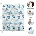thumbnail image 4 of Blue Butterfly Pattern Blanket,Comfortable Soft Flannel Throw Blanket,All Season,Warm Lightweight Blankets for Sofa Bed Couch Living Room Chair,30"x40", 4 of 4