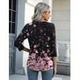 thumbnail image 5 of Camiseta Zeagoo para mujer, manga 3/4, cuello redondo, talla XXXL, holgada, 5 of 5