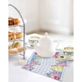 thumbnail image 4 of Spring Easter Kitchen Dish Towels for Drying Dishes Set of 4, Watercolor Flower Eggs Berry Leaf Blue Plaid Waffle Weave Microfiber Hand Tea Bathroom Towels Quick Dry & Absorbent Towel 12x12, 4 of 7