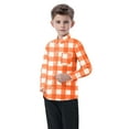 thumbnail image 5 of Cowsor Boy's Button Down Regular Fit Long Sleeve Plaid Casual Shirts, 5 of 7